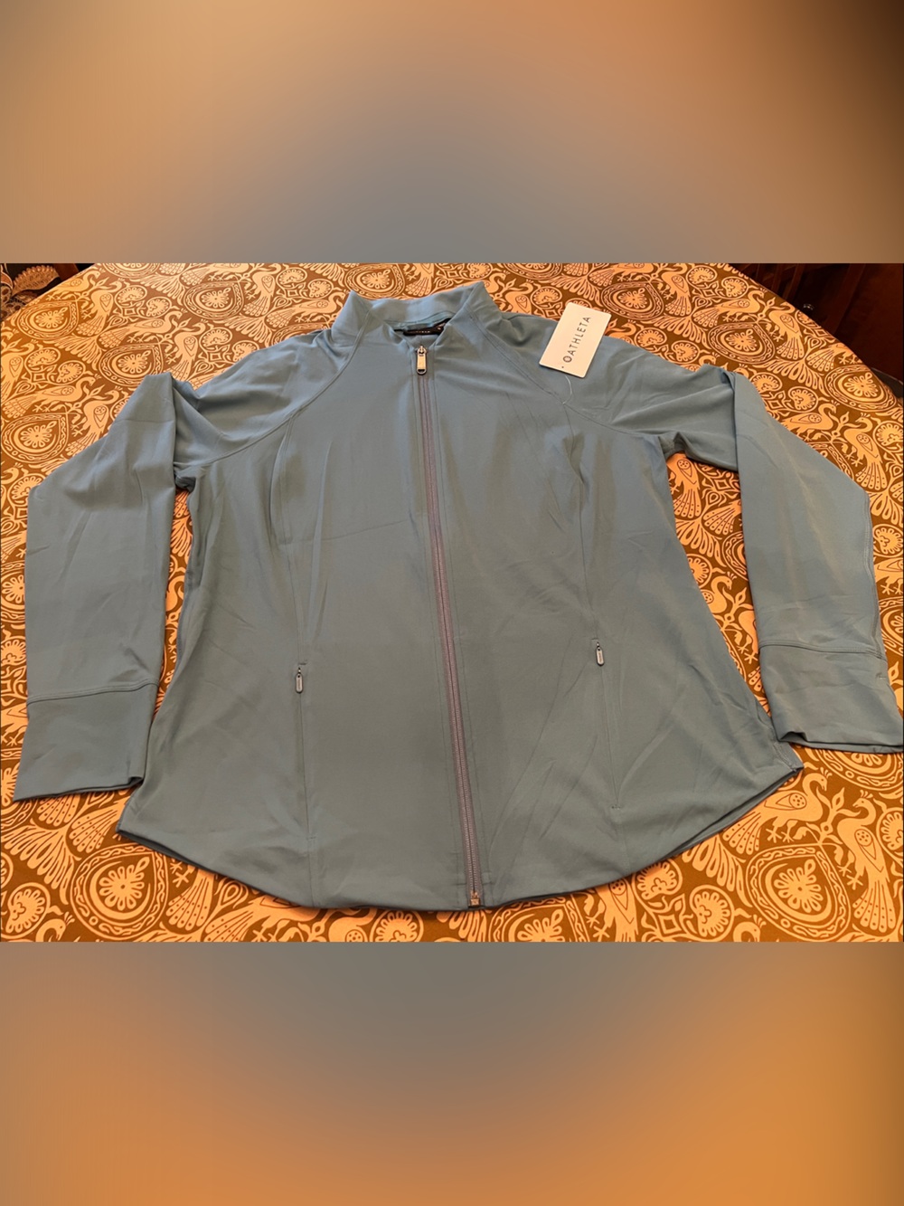 Athleta Blue Full-Zip Salutation Jacket